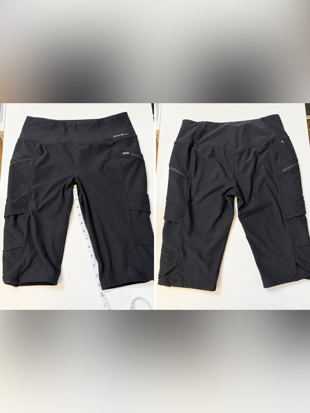 Eddie Bauer Black Cargo Capri Pants